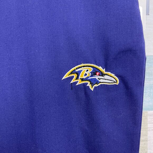 Baltimore Ravens NFL Team Scrub Set Purple Yellow Womens XL Top Large Pants - Picture 9 of 11